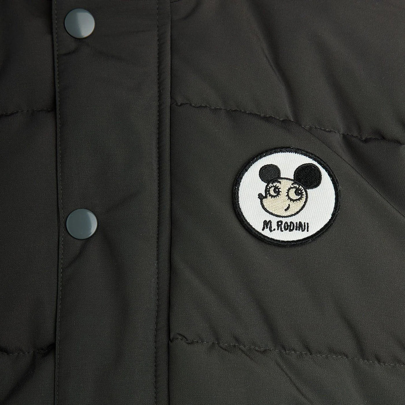 Mini Rodini Black Ritzratz patch puffer