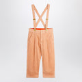 Mini Rodini Pink corduroy trousers with suspenders