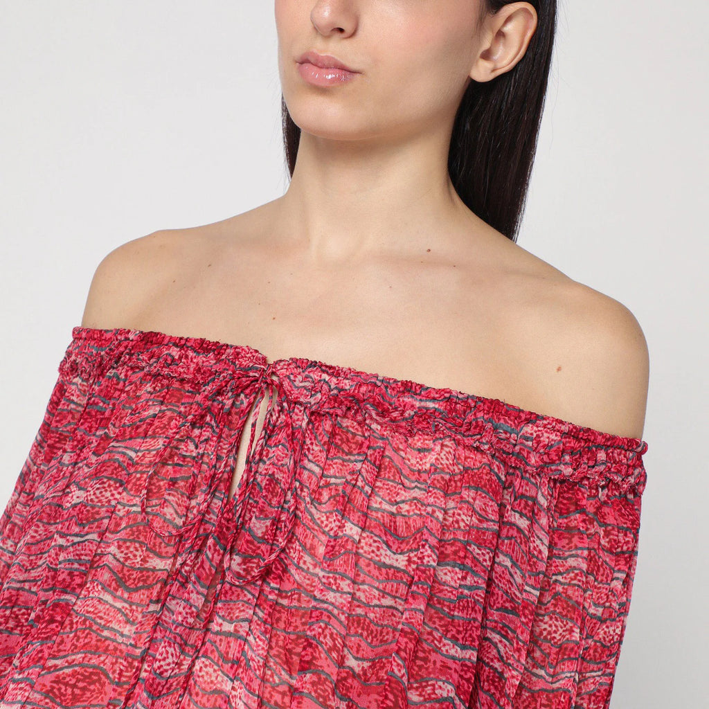 ISABEL MARANT Étoile Top red Vutti with print