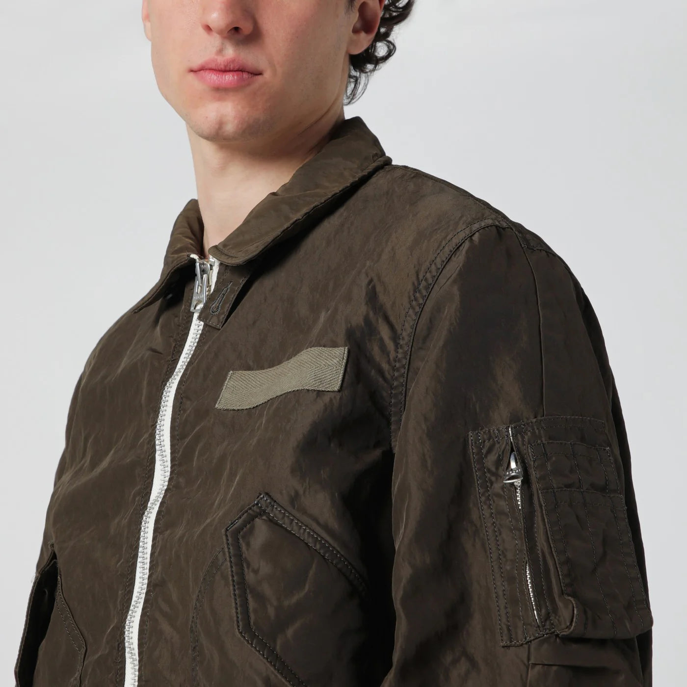 Sacai Khaki green nylon jacket