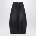 Sacai Black wide-leg denim trousers