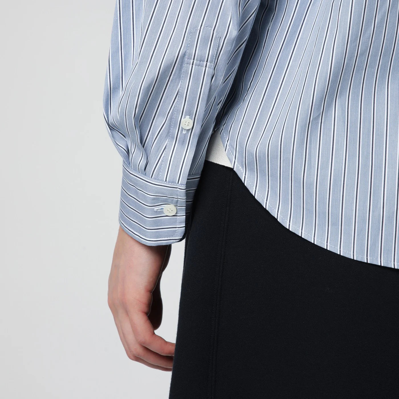 Sacai Light blue striped cotton shirt