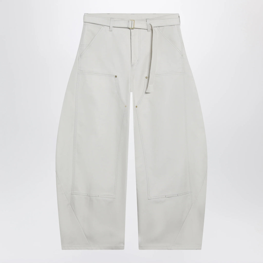 Sacai x Carhartt WIP Ivory rounded cargo pants in cotton