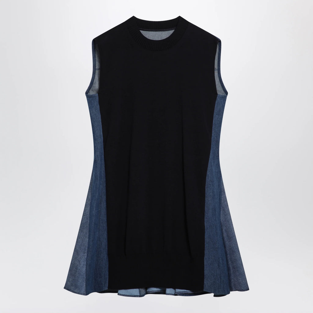 Sacai Denim dress and knit top