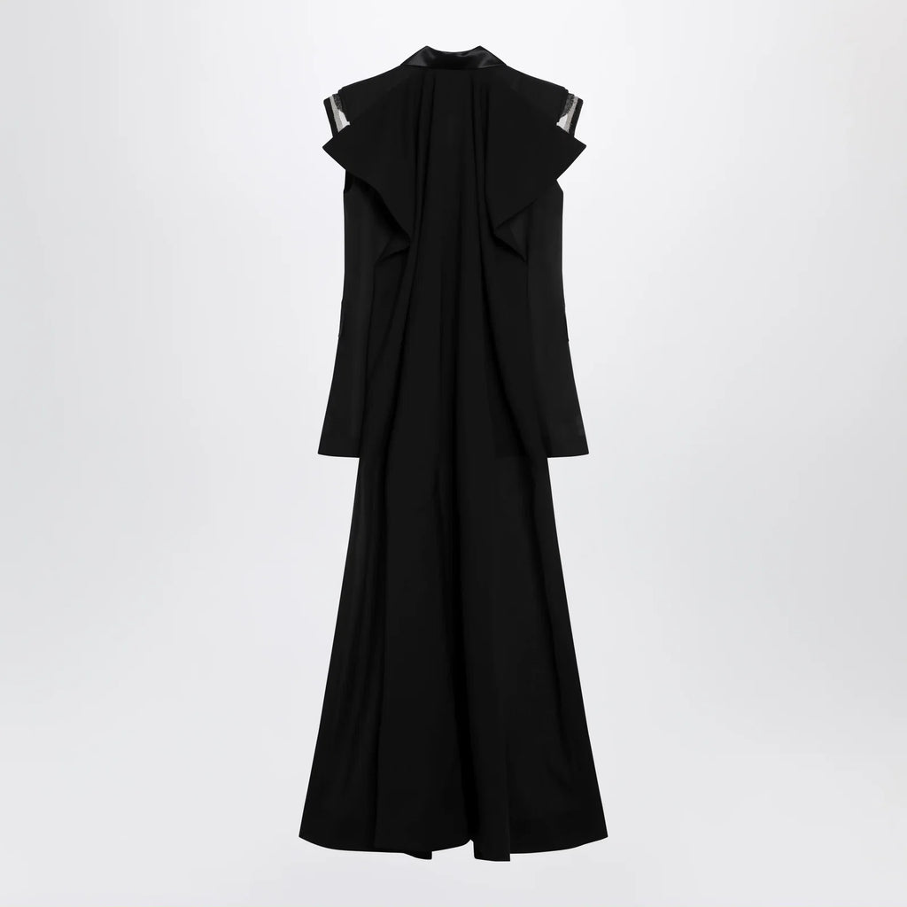 Sacai Black wool organza vest