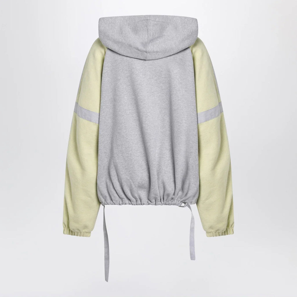 The Attico Grey/light yellow bomber sweatshirt
