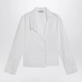 The Attico White asymmetric cotton shirt