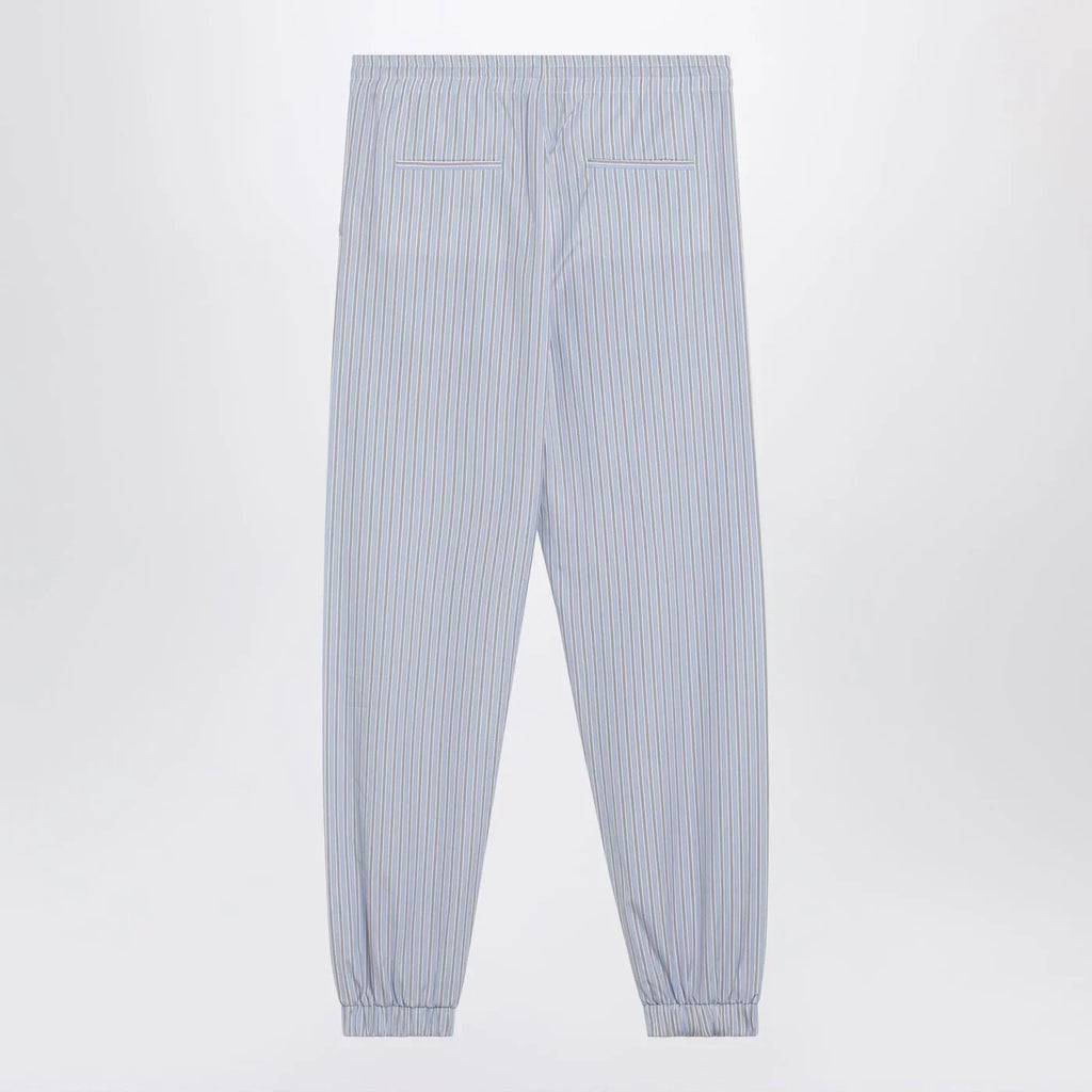 The Attico Light blue/white striped trousers