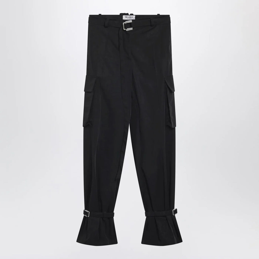 The Attico Black nylon trousers