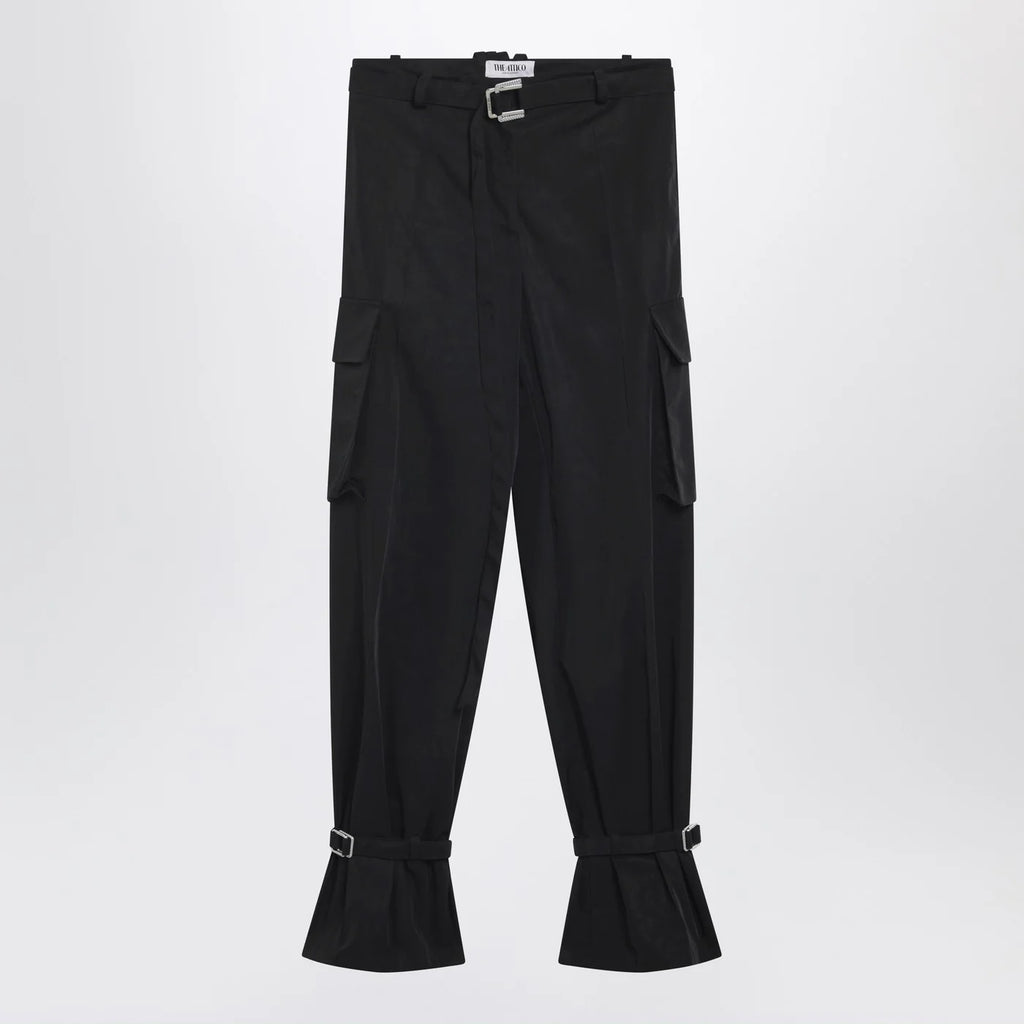 The Attico Black nylon trousers