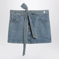 The Attico Light blue denim mini skirt