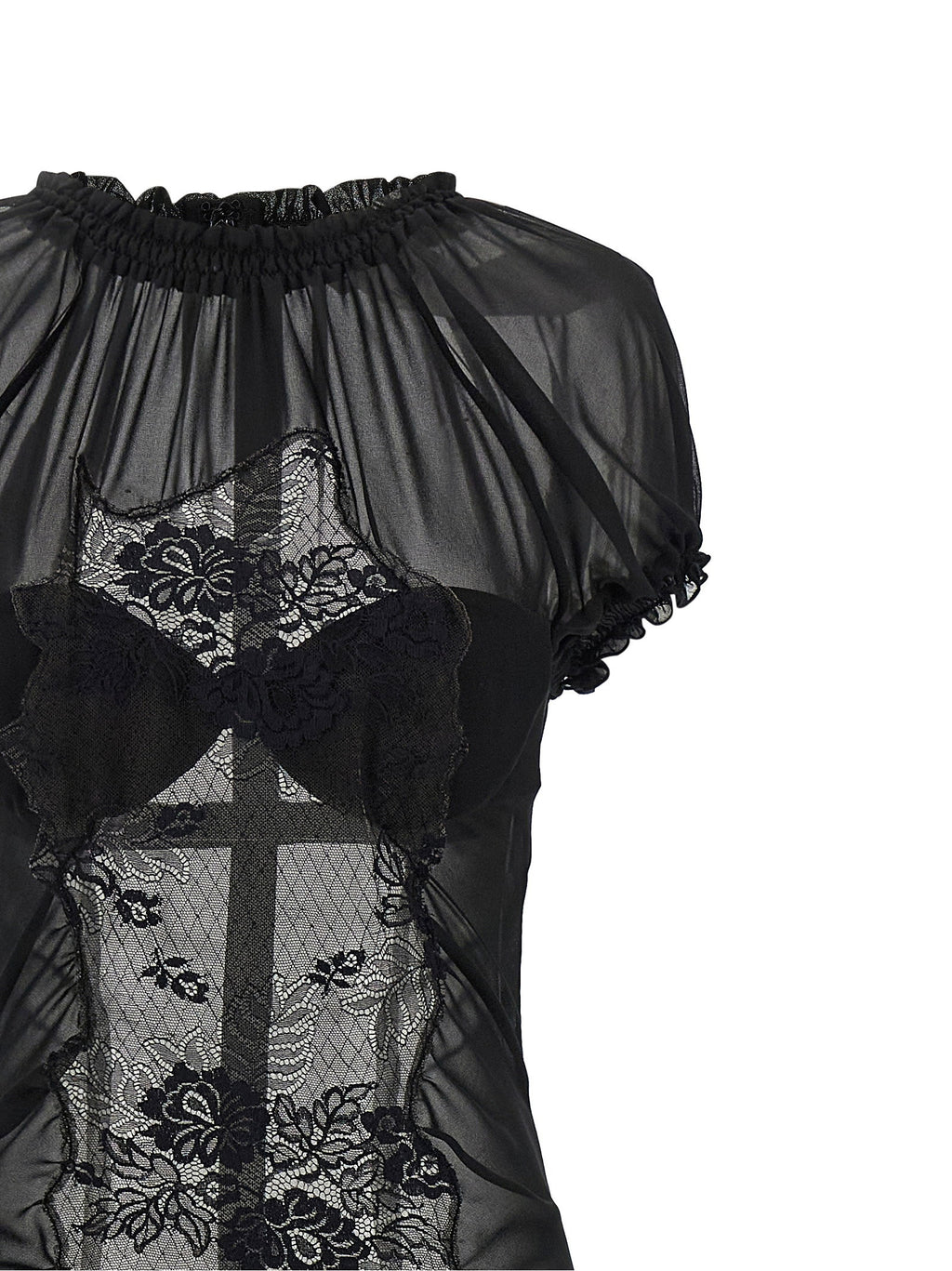 The Attico Lace Tulle Dress