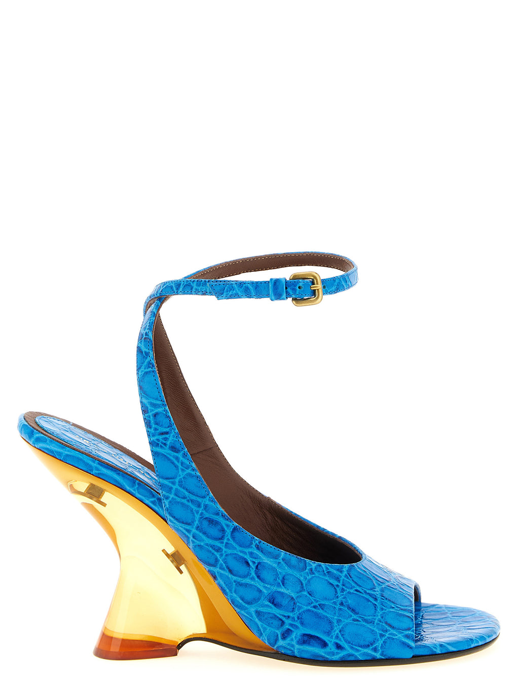 Dries Van Noten  Embossed Leather Sandals