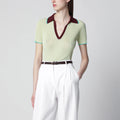 Roberto Collina Ribbed fitted polo with contrast trims, multicolor