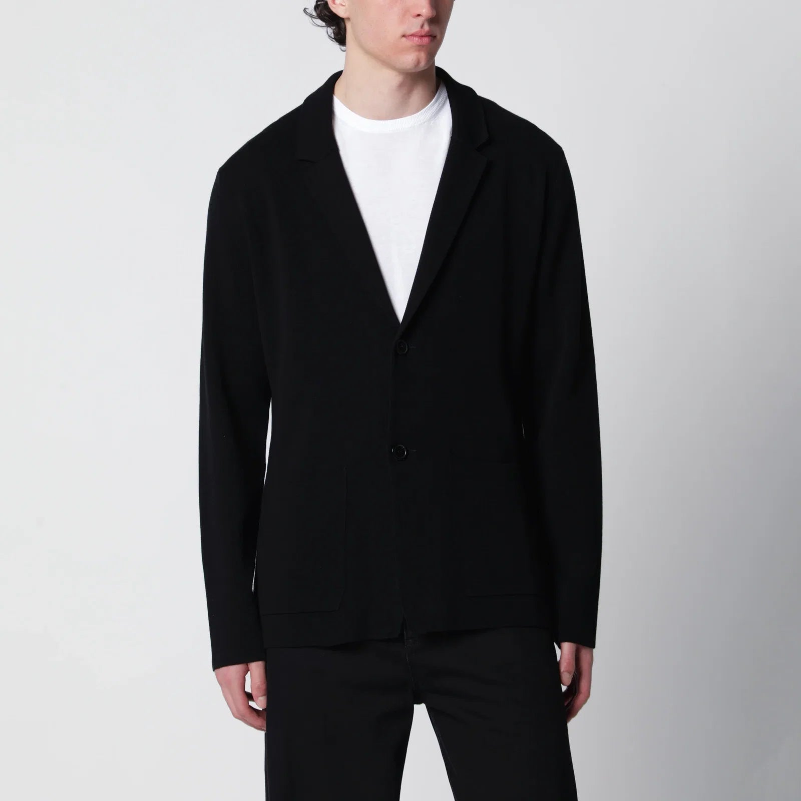 Roberto Collina Black cotton cardigan jacket