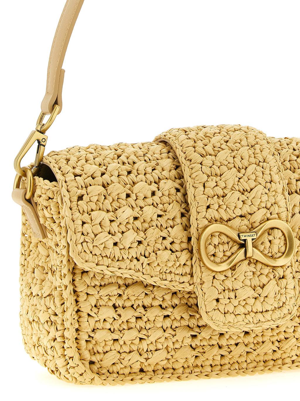 Twin Set Raffia Crossbody Bag