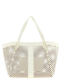 Twin Set Openwork Leather Shopping Bag