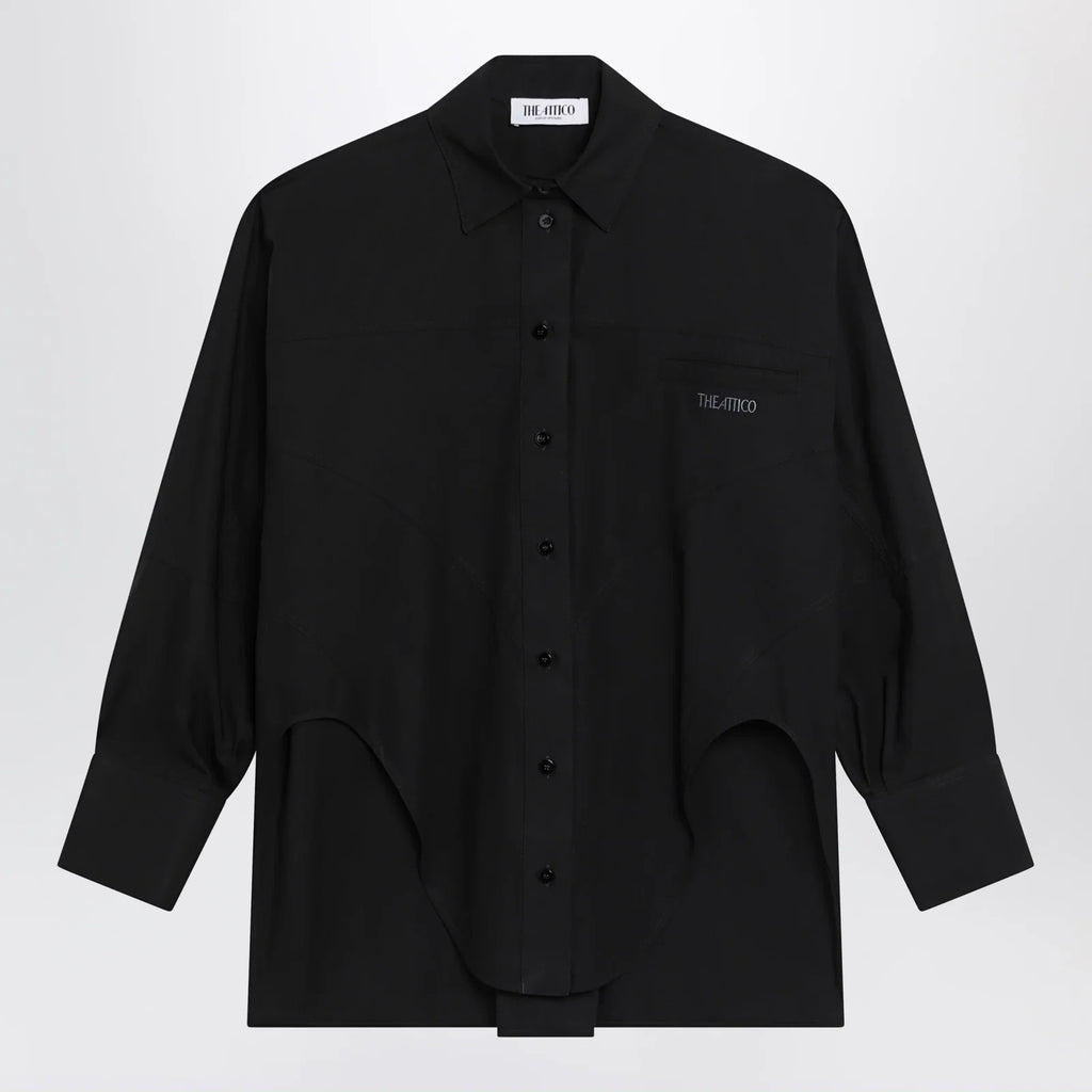 The Attico Black cotton shirt with logo