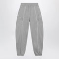 The Attico Long jogger pants in melange grey cotton jersey