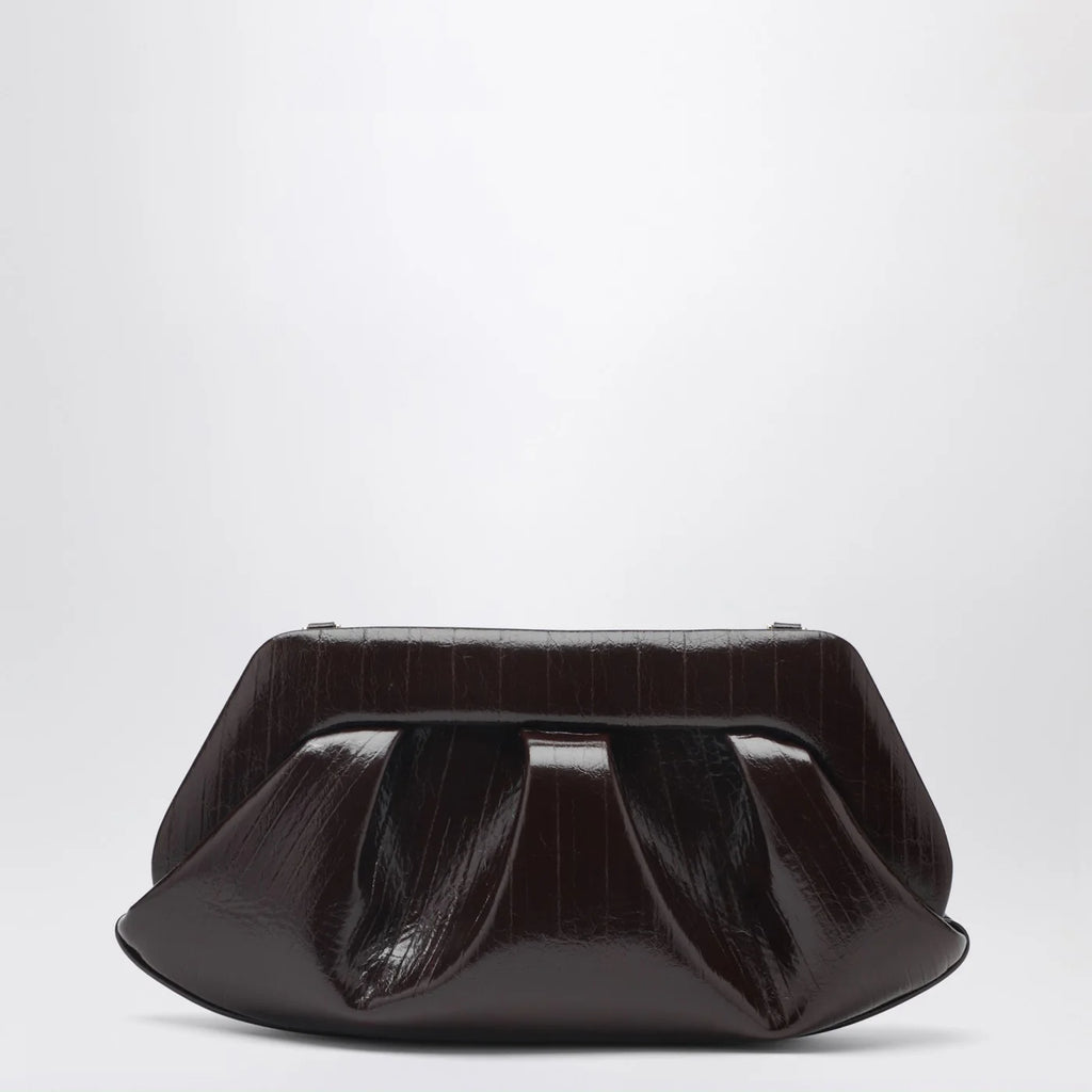 THEMOIRè Emera clutch in chocolate brown