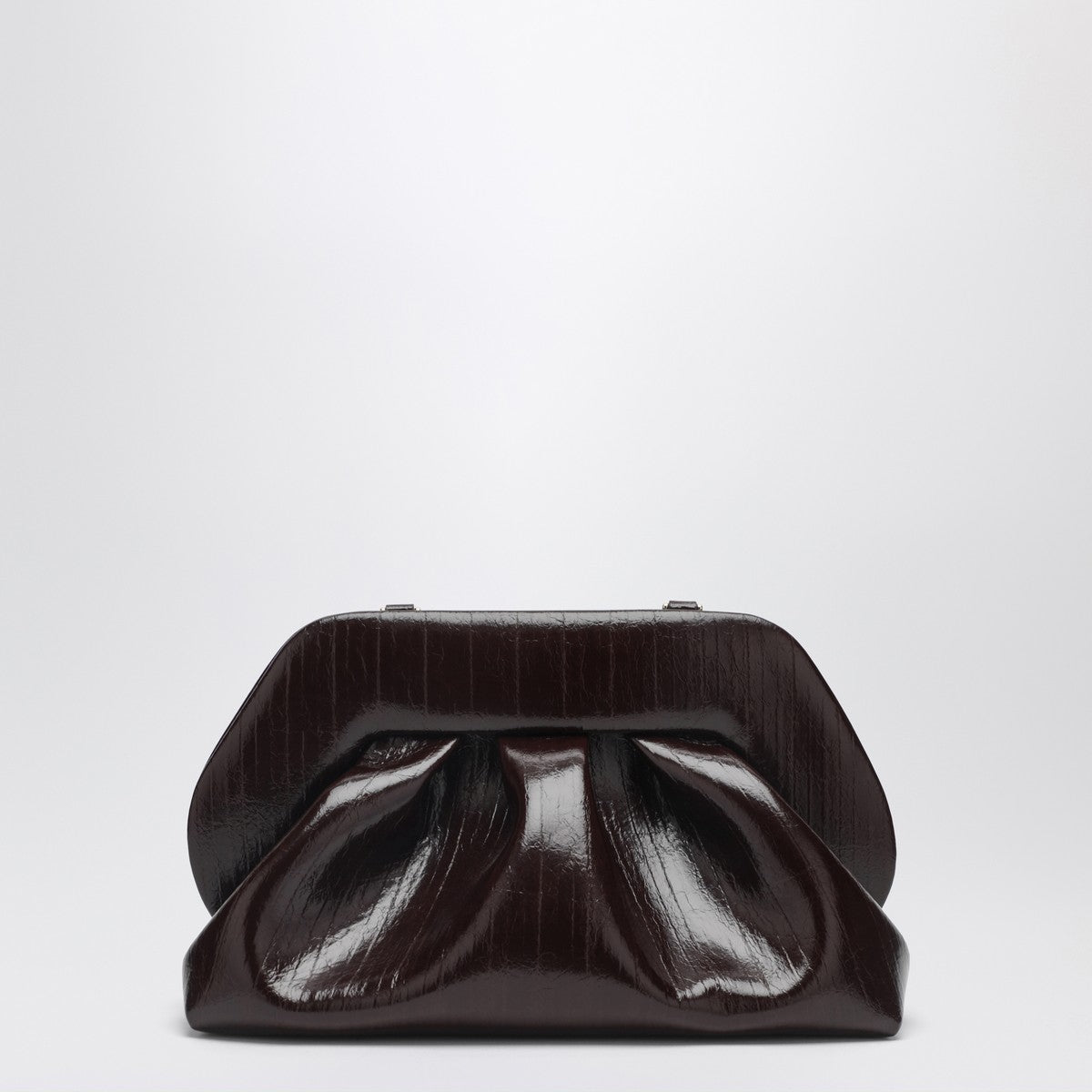 THEMOIRè Tia clutch in chocolate brown