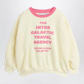 Mini Rodini White sweatshirt with Travel Agency print