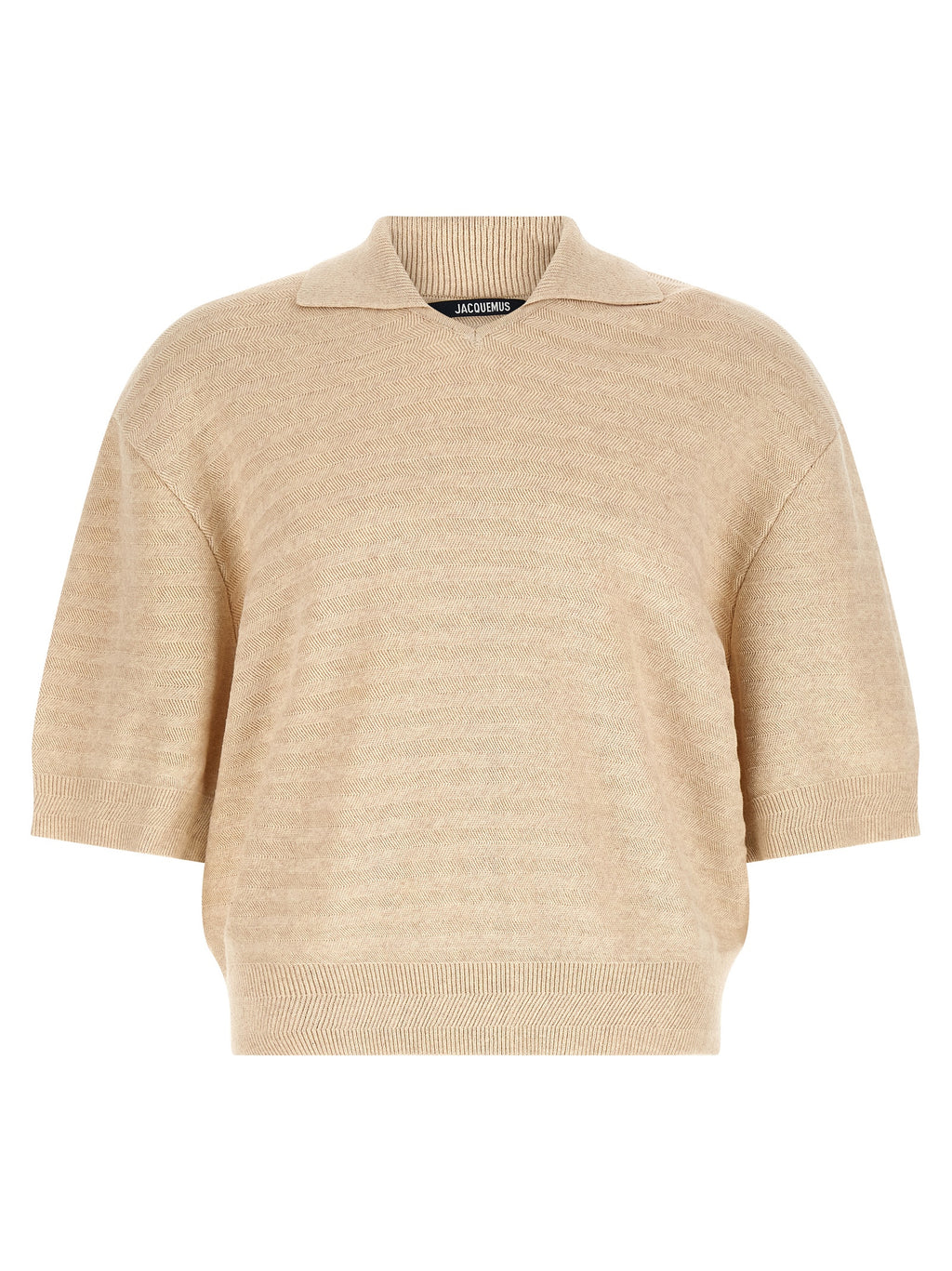 Jacquemus Le Polo Maille Chevron Polo Shirt