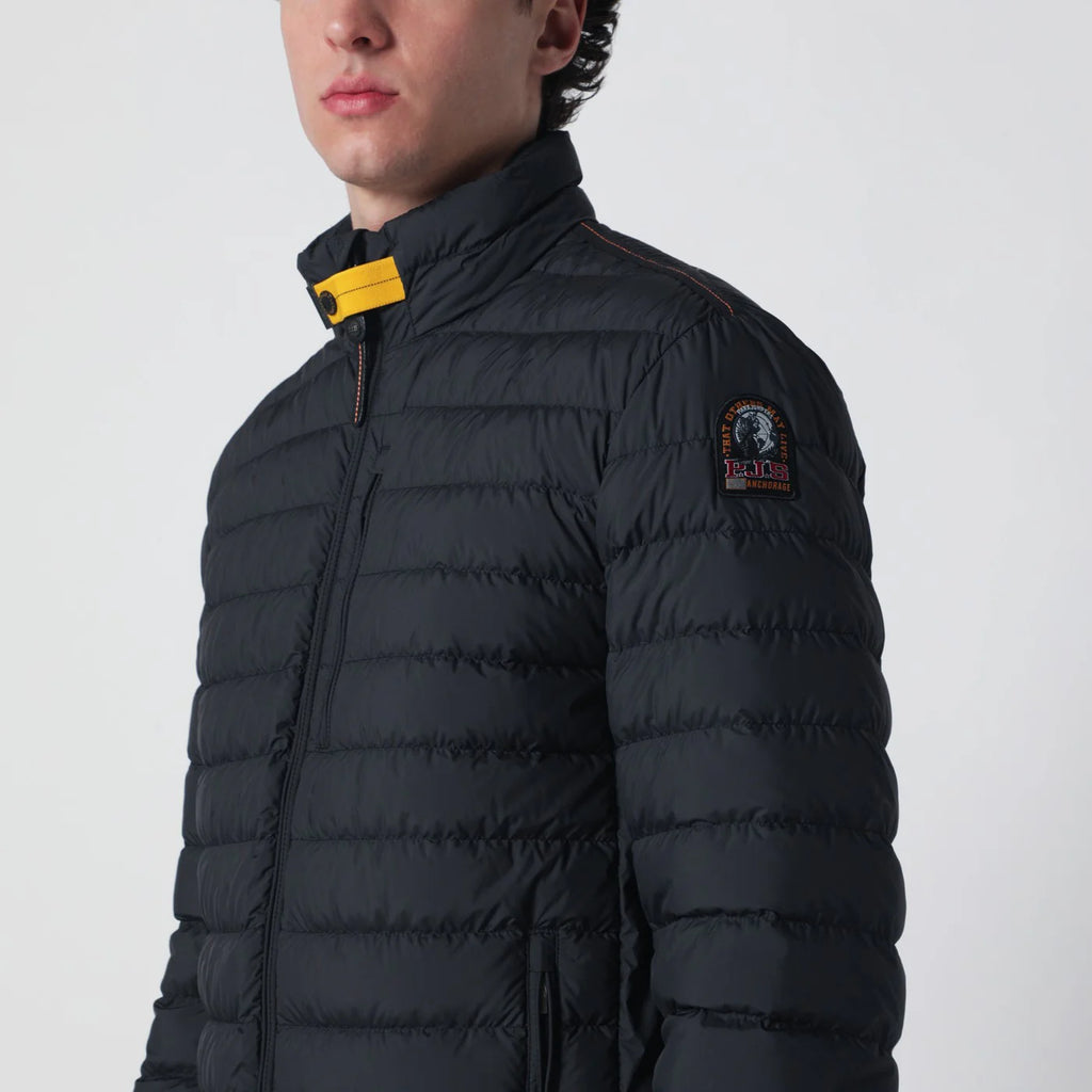 Parajumpers Black Ugo short quilted down jacket