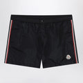 Moncler Black swim shorts with logo patch