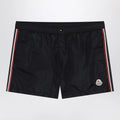 Moncler Black swim shorts with logo patch