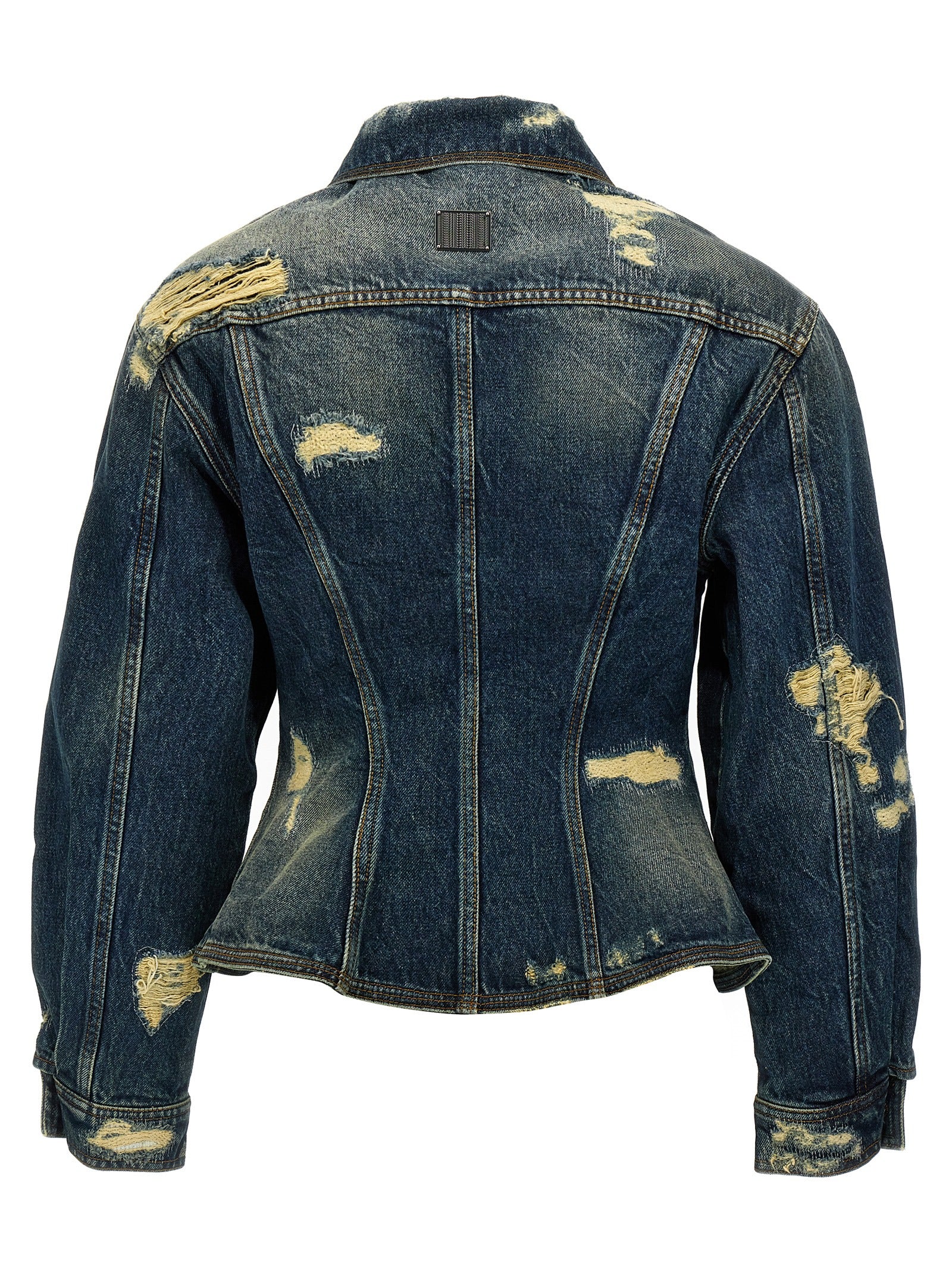 Marc Jacobs The Rip And Repair Fluted Denim Jacket Jacket