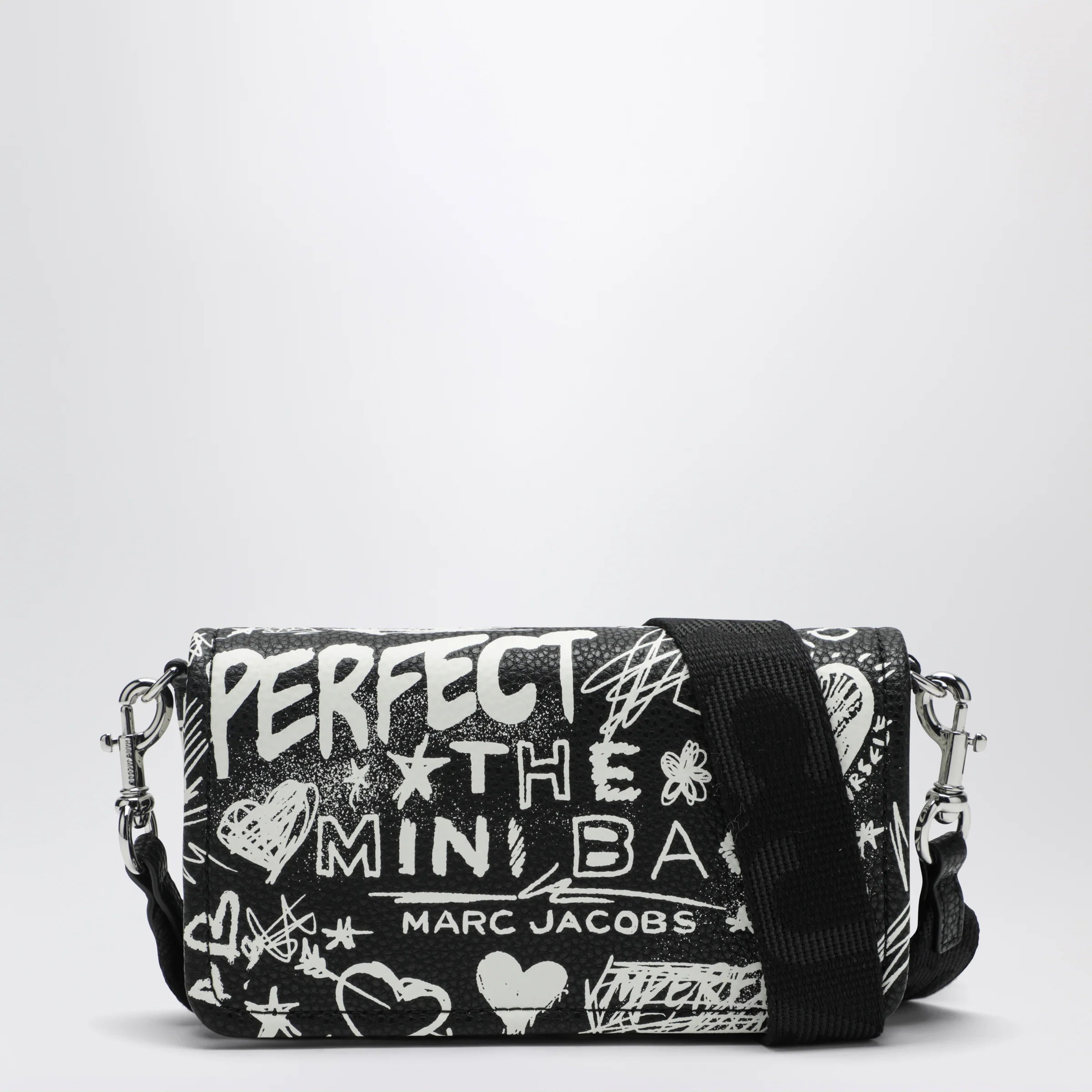 Marc Jacobs Mini shoulder bag black with punk lettering