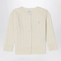 Polo Ralph Lauren White cable knit cotton cardigan