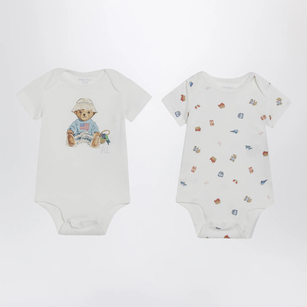 Polo Ralph Lauren Set of two Polo Bear cotton bodysuits