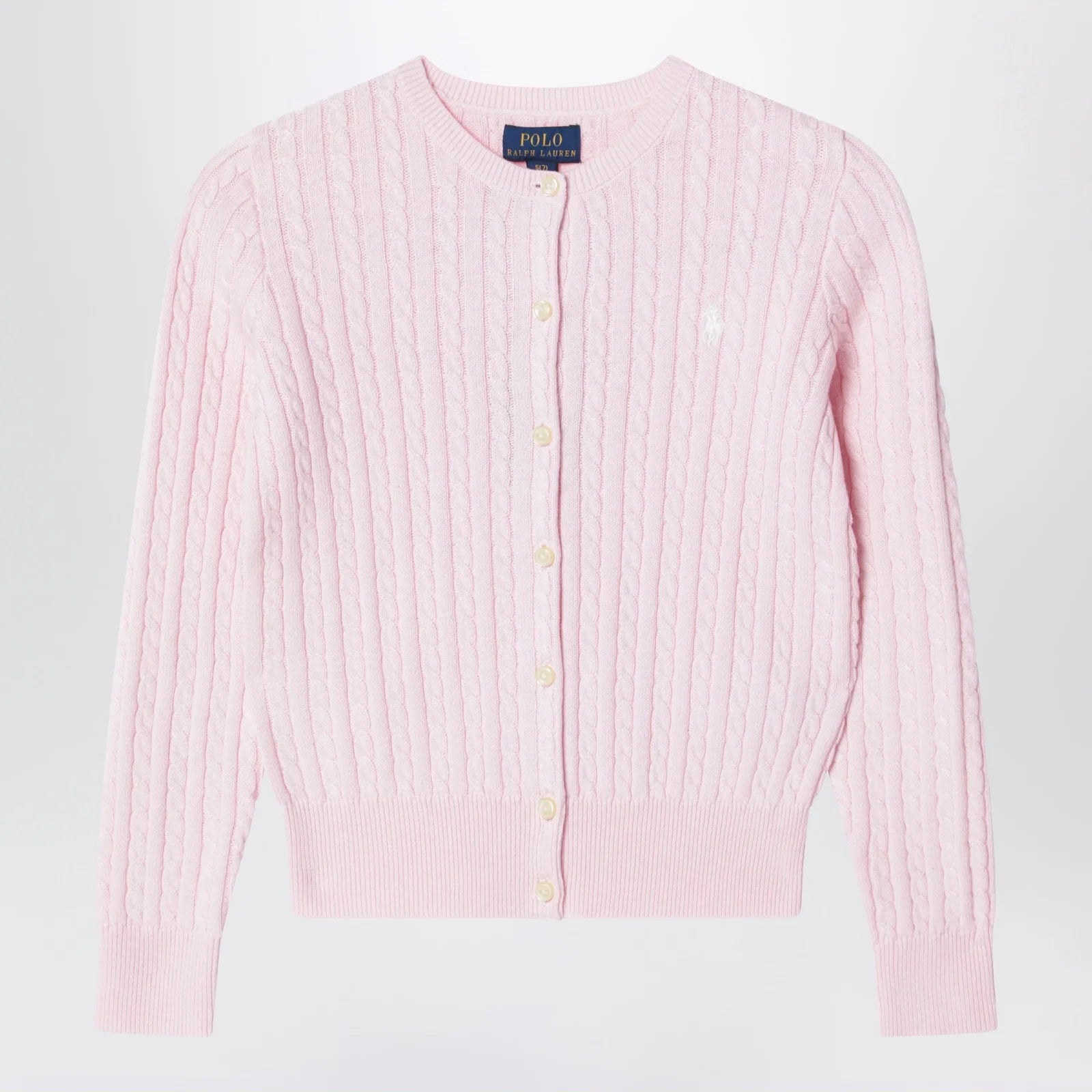 Polo Ralph Lauren Pink fine cable-knit cotton cardigan