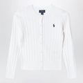 Polo Ralph Lauren White fine cable-knit cotton cardigan
