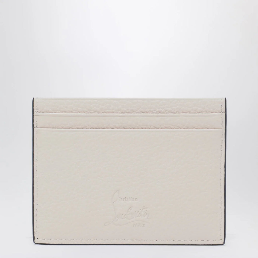 Christian Louboutin Kios card holder in grained calfskin and spikes