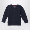 Polo Ralph Lauren Navy blue cotton cable-knit sweater