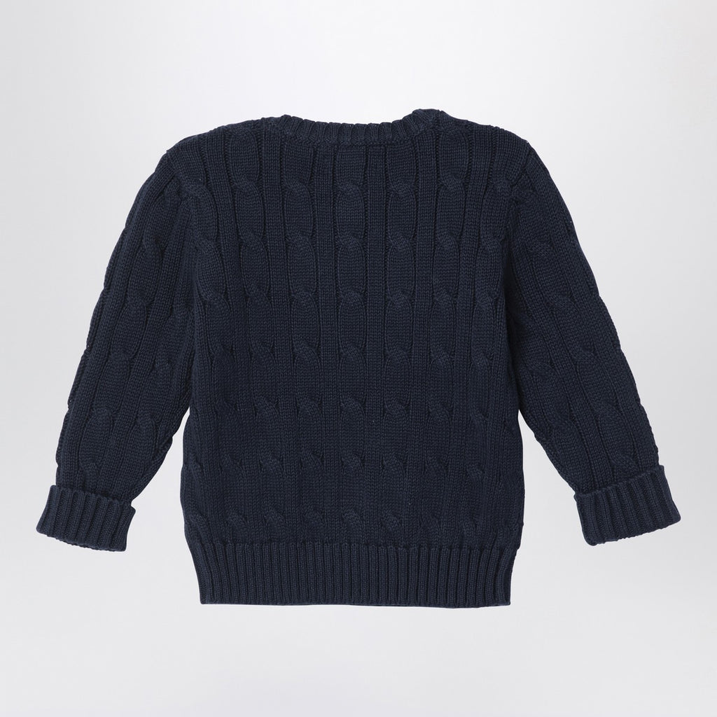 Polo Ralph Lauren Navy blue cotton cable-knit sweater
