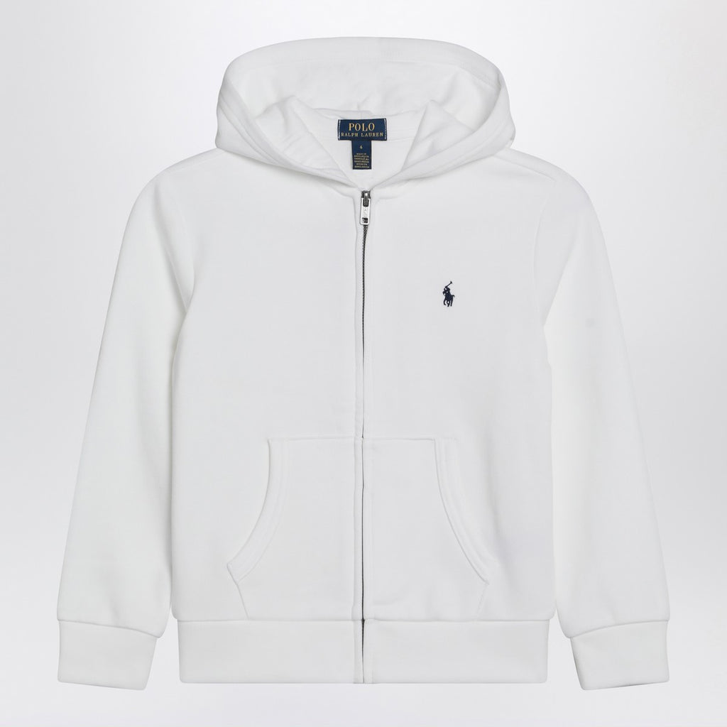 Polo Ralph Lauren White zip-up sweatshirt in cotton blend