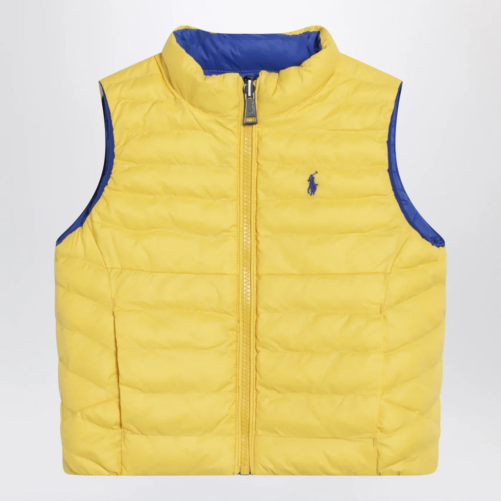 Polo Ralph Lauren Reversible padded vest in sapphire blue/yellow