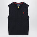 Polo Ralph Lauren Cable-knit V-neck cotton sweater vest in navy