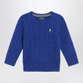 Polo Ralph Lauren Bright blue cable-knit crewneck sweater