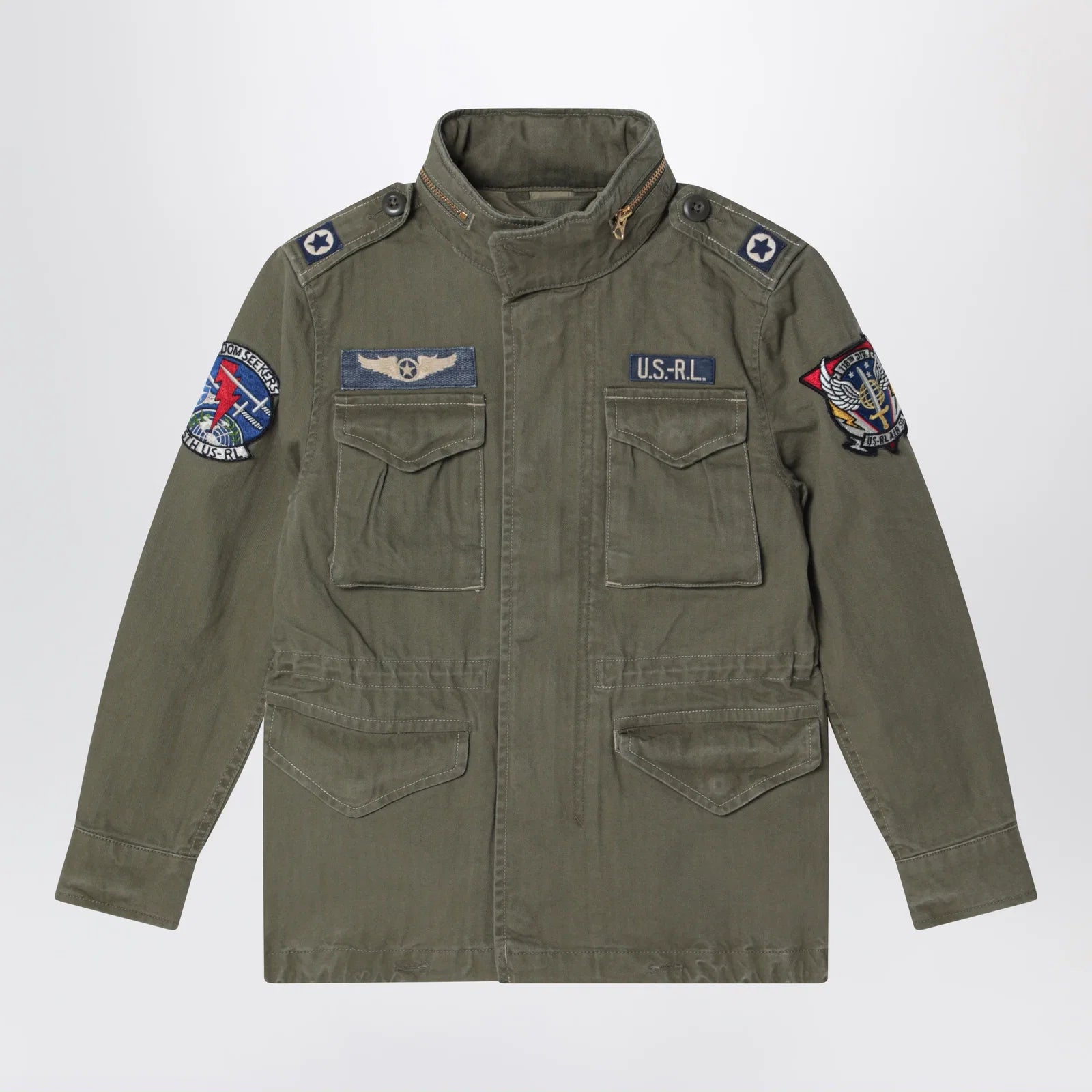 Polo Ralph Lauren Military jacket in olive green cotton canvas