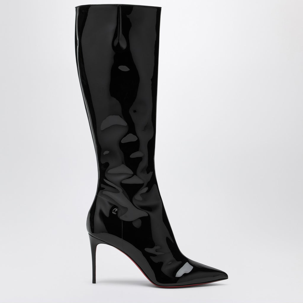 Christian Louboutin High black patent leather boot