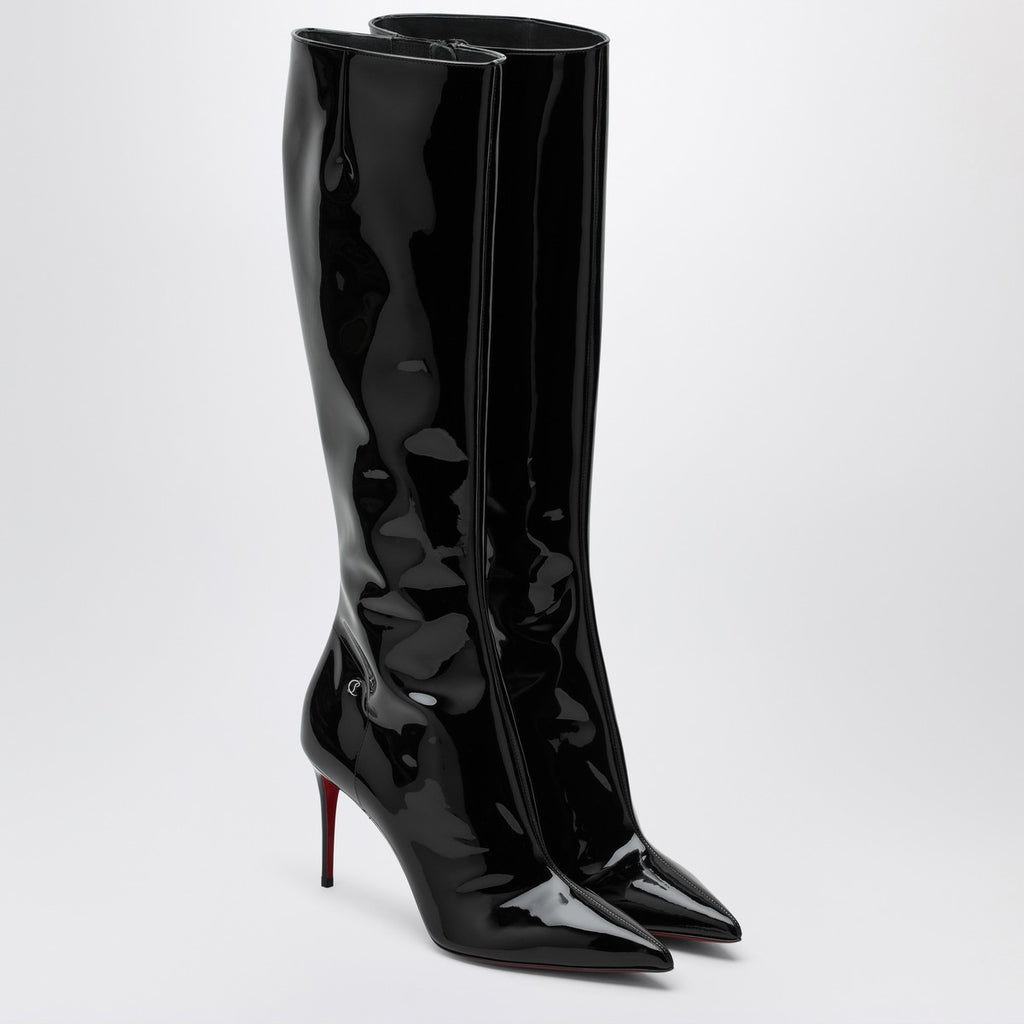 Christian Louboutin High black patent leather boot