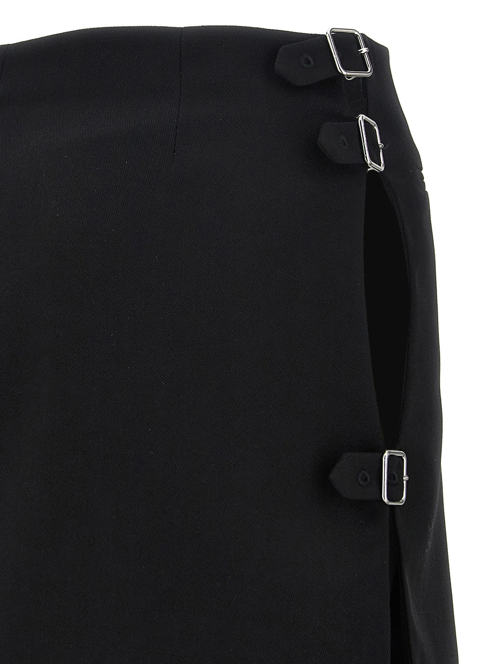 Courreges Multi Sangle Wool Mini Skirt