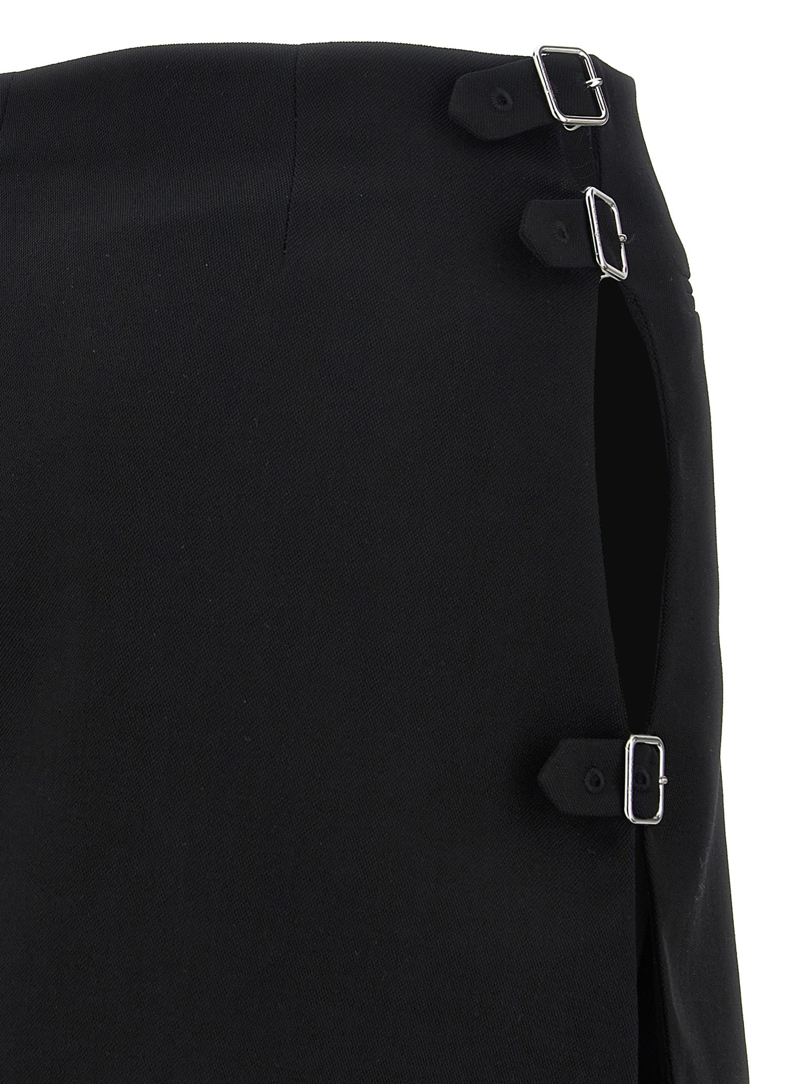 Courreges Multi Sangle Wool Mini Skirt