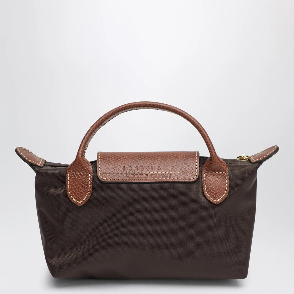 Longchamp Le Pliage Original Pebble clutch bag moka