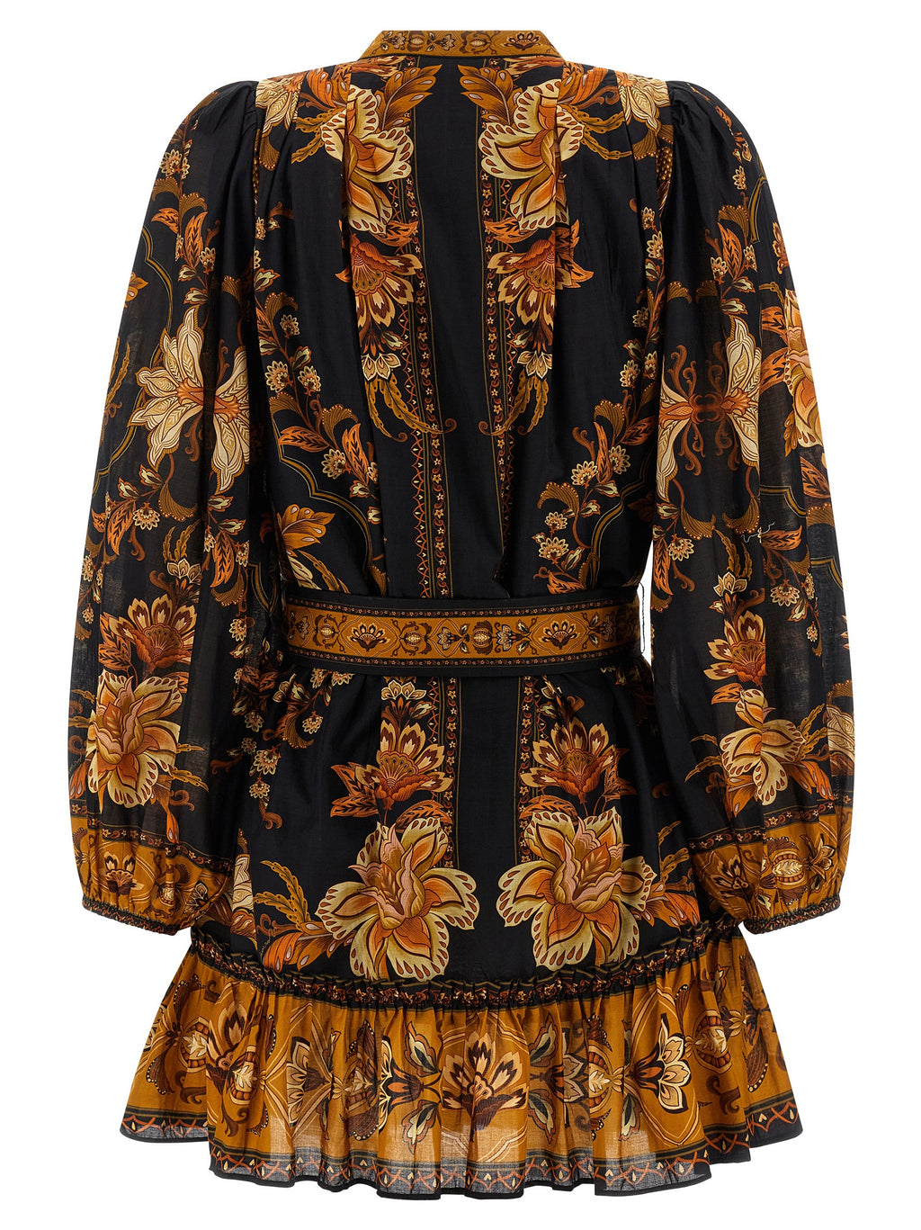 Farm Rio Majestic Garden Black Dress